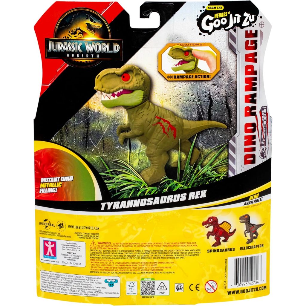 Goo Jit Zu Jurassic World Rebirth Dino Rampage Tyrannosaurus Rex Nhân vật hành động