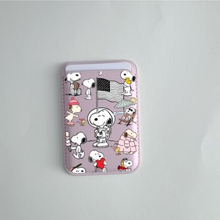 Ốp bảo vệ ví ba màu họa tiết chó Snoopy phi hành gia cho iPhone 11 pro max 12 13 Pro 15 pro max 14 pro max 14 pro 16 pro max 16 plus 17 17 pro 17 pro max cặp đôi