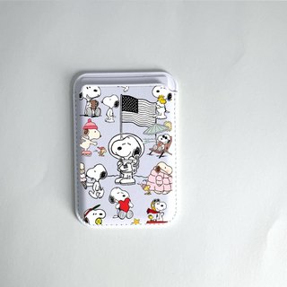 Ốp bảo vệ ví ba màu họa tiết chó Snoopy phi hành gia cho iPhone 11 pro max 12 13 Pro 15 pro max 14 pro max 14 pro 16 pro max 16 plus 17 17 pro 17 pro max cặp đôi