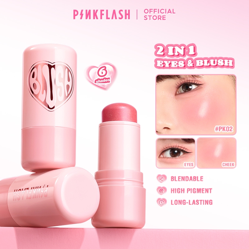 Pinkflash Đa Năng Nước Blush Stick Rosy Cream Blendeable Thân Thiện Với Người Mới Bắt Đầu Chống Nắng Phát Sáng 3.2g