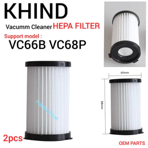 2 Chiếc Hút Bụi Hepa Lọc Khind VC66B VC68P Phụ Kiện Thay Thế