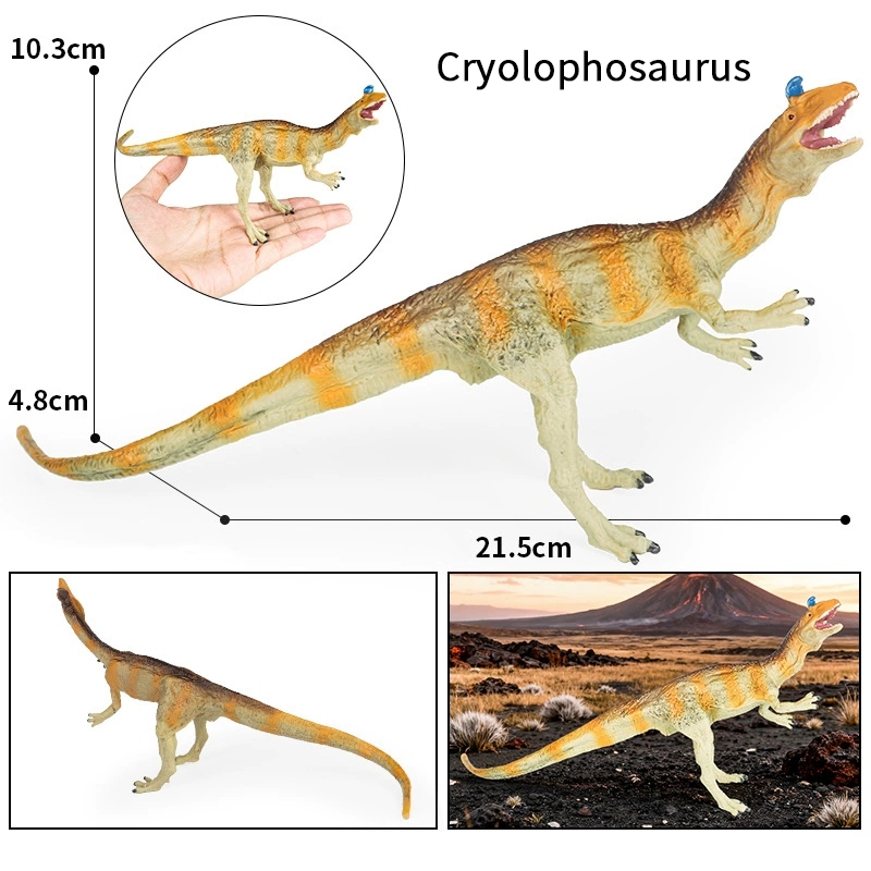 Đồ chơi khủng long trẻ em Kỷ Jura Mô hình động vật rắn thực tế cryolophosaurus Ice Thorn Dragon