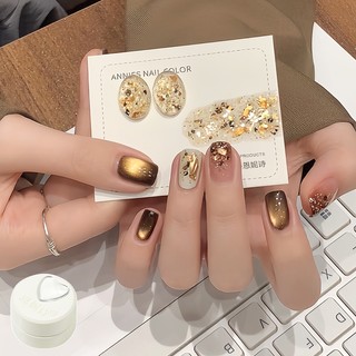 ANNIES Golden Sequin Nail Polish Gel Champagne Diamond 5ml