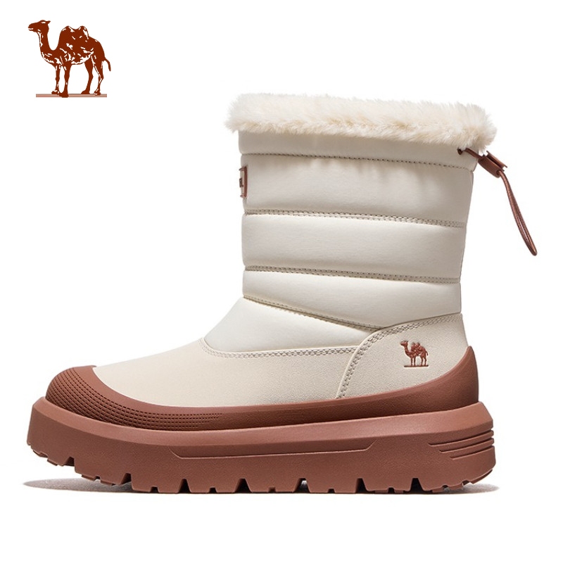 CAMEL CROWN Giày bốt tuyết mùa đông cho nữ Giày trượt tuyết chống thấm nước chống trượt ấm áp