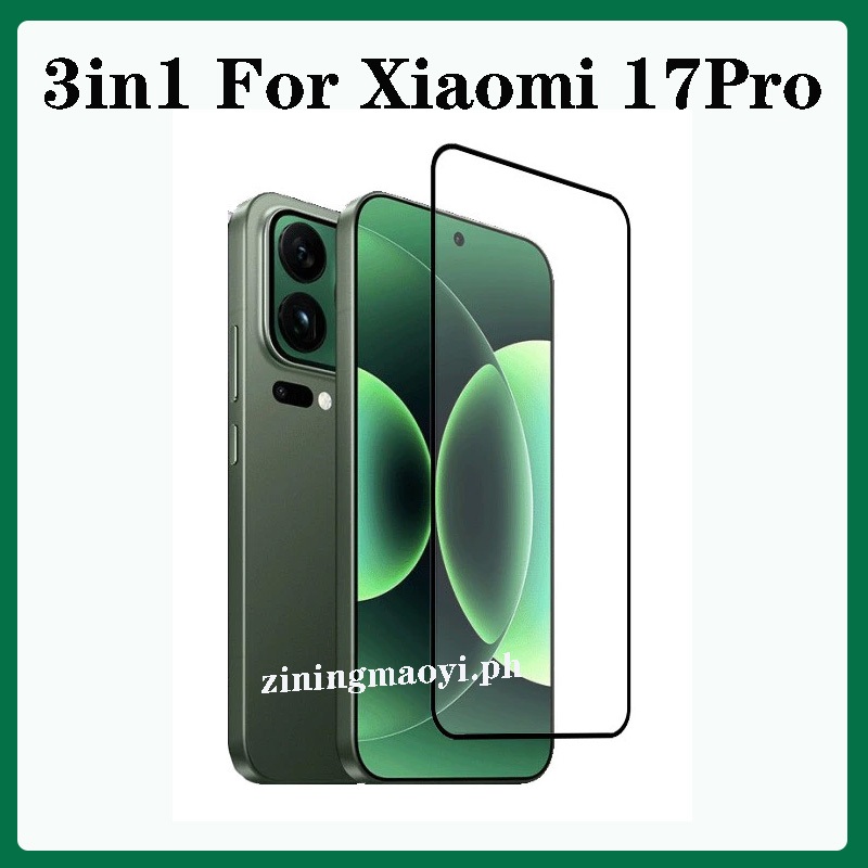 4in1Soft Silicone Trong Suốt Dành Cho XIAOMI 17 Pro Max Túi Khí Chống Sốc Trong Suốt, Vân Tay Mở Khóa Phim Cường Lực Và Ống Kính Và Mặt Sau Cho XIAOMI 17 17 17Pro Max Cản