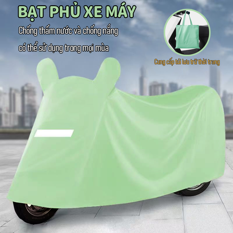 Bạt Phủ Xe Máy Chống Mưa, Nắng, Bao Tất Cả Các Mùa Bụi Bẩn Chất Lượng Cao Chống Thấm Tuyệt Đối,bạt che xe máy  Bao Trùm Cả Xe Với lỗ khóa,bạt trùm xe máy điện