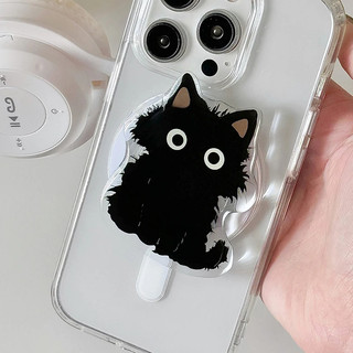 Giá đỡ từ tính họa tiết mèo đen dễ thương Giá đỡ điện thoại Griptok cho iPhone Tương thích với Pad Magsafe Smart Tok