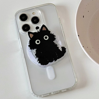 Giá đỡ từ tính họa tiết mèo đen dễ thương Giá đỡ điện thoại Griptok cho iPhone Tương thích với Pad Magsafe Smart Tok