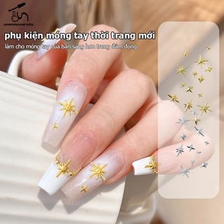 [savemoneyeveryday] 6 / 12 Lưới Trộn Đinh Tán Móng Tay Vàng / Bạc Ngôi Sao Ánh Sáng Móng Tay Nghệ Thuật Quyến Rũ Phụ Kiện Ánh Sáng Ngôi Sao Đồ Dùng Làm Móng Tay [vn]
