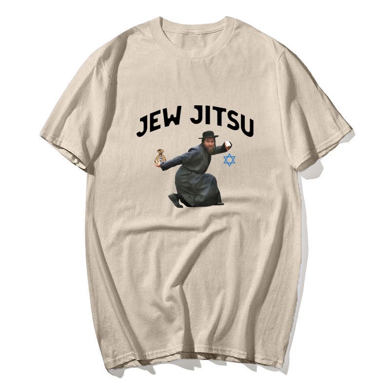 Jew-Jitsu Hài Hước - Áo Thun Cotton Tay Ngắn Cho Nam và Nữ, Phong Cách Ngọ Nghĩnh