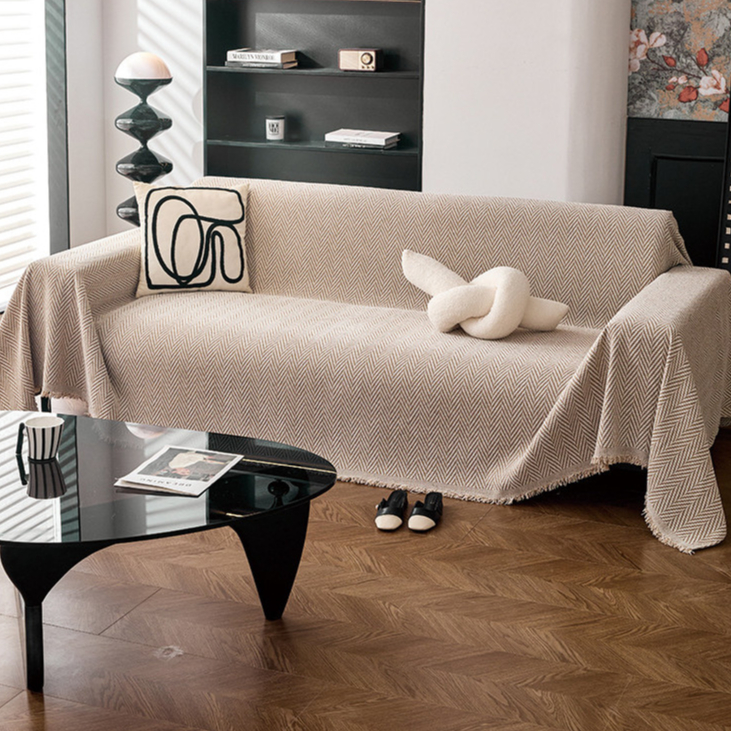 Chăn Sofa Sọc Hình Học Mới, Vỏ Sofa Chenille Mềm Có Thể Giặt Chống Trơn Trượt, Phòng Khách Sofa Hình Chữ L / u Chăn Ném, Bảo Vệ Nội Thất Cho Chó, Mèo, Trẻ Em