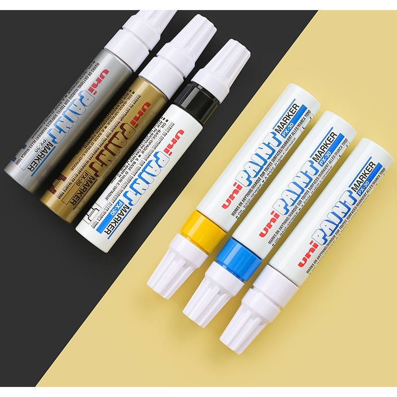 1 Cái UNI PX-30 Bút Sơn Dầu Bút Đánh Dấu Thường Trực Plumones Rotuladores 4-8.5MM Bút Đánh Dấu Đa Bề Mặt Trang Trí Xe Hơi Graffiti