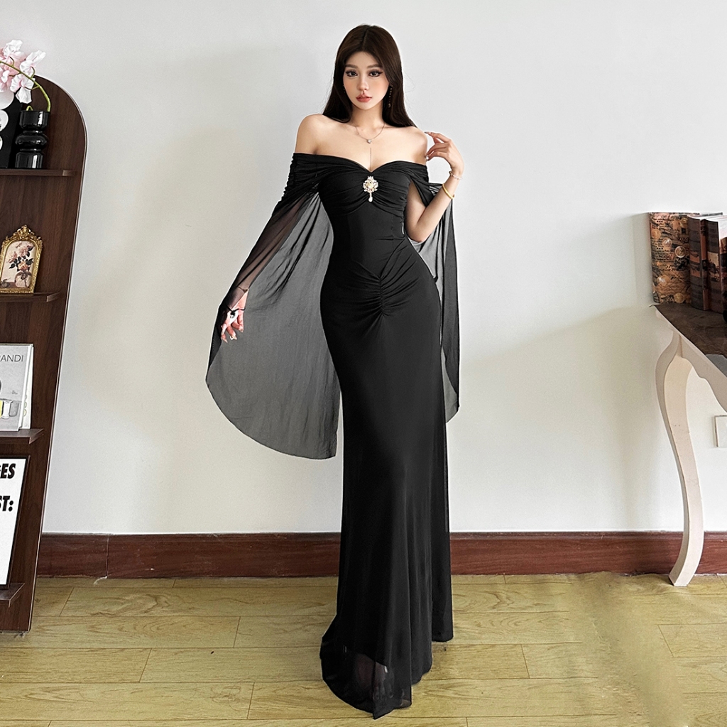 Cutenew Sheer Lưới Bảng Giảm Béo Váy Đeo Vai Trang Bị Và Đa Năng Cho Fashionista Thời Trang Nóng Mới