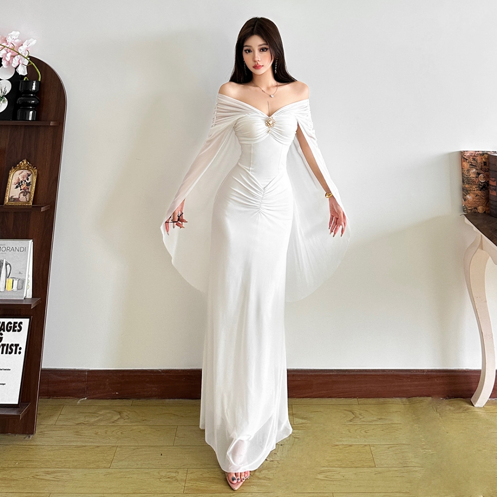 Cutenew Sheer Lưới Bảng Giảm Béo Váy Đeo Vai Trang Bị Và Đa Năng Cho Fashionista Thời Trang Nóng Mới