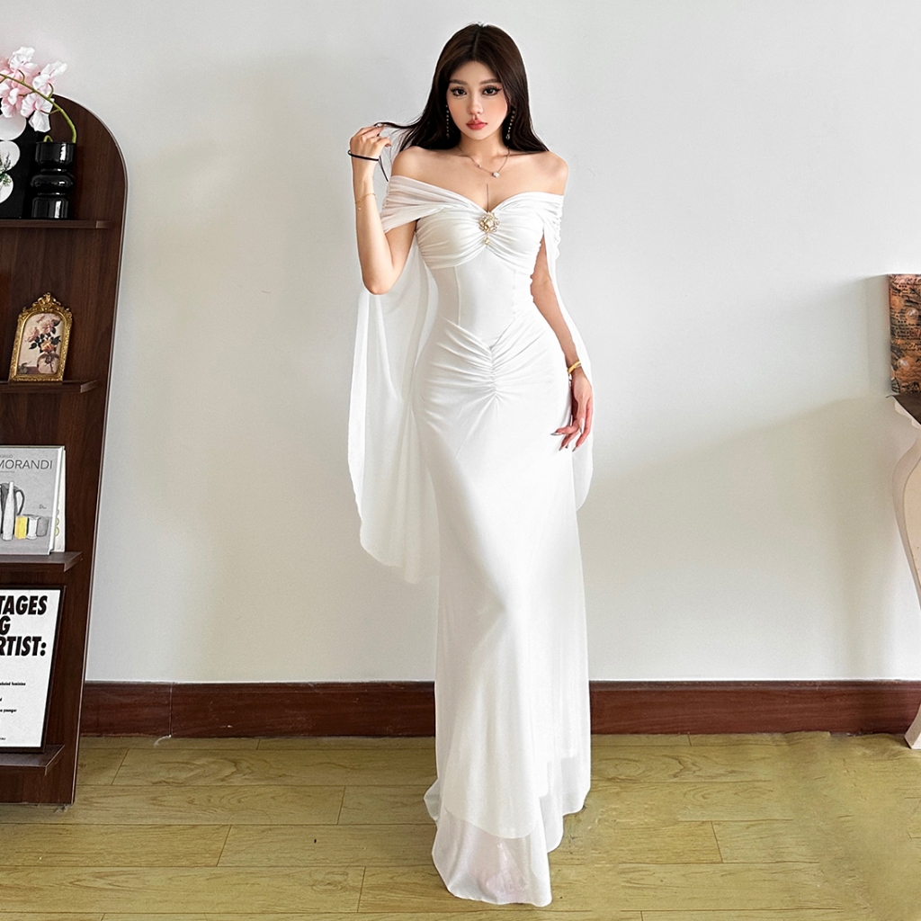 Cutenew Sheer Lưới Bảng Giảm Béo Váy Đeo Vai Trang Bị Và Đa Năng Cho Fashionista Thời Trang Nóng Mới