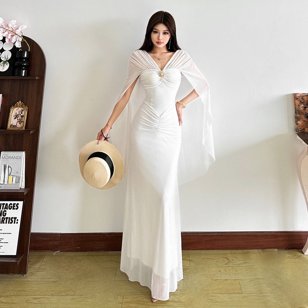 Cutenew Sheer Lưới Bảng Giảm Béo Váy Đeo Vai Trang Bị Và Đa Năng Cho Fashionista Thời Trang Nóng Mới