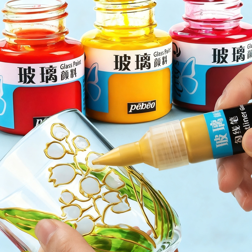 5 Chiếc Bebino Thủy Tinh Sắc Tố Gốm Sứ Chống Thấm Nước Vẽ Tay Bán Trong Suốt Màu Tranh Acrylic Tranh Sơn Men cloisonn é Tranh Màu DIY Thủy Tinh Sắc Tố