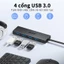 Acer Hub chuyển đổi USB Type C 4 in 1 cổng đa năng USB C bộ chia USB 3.0 Truyền tải nhanh chóng Bộ chuyển đổi đa cổng cho Mac Pad Laptop XPS UH501