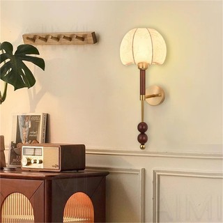 AIMI Đèn Ngủ Treo Đầu Giường Đầu Giường Đèn Tường Vải Lampshade Retro Led Nền Trang Trí Tường Đèn Thích Hợp Cho Phòng Khách Phòng Ngủ Nhà Hàng