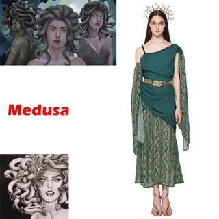 Phụ Nữ Mới Gợi Cảm Medusa Trang Phục Nữ Cao Cấp Nữ Thần Hy Lạp Cosplay Váy Người Lớn Bí Ẩn Nữ Hoàng Ai Cập Trang Phục Halloween Nữ Lễ Hội Tiệc Sân Khấu Biểu Diễn Lạ Mắt Trang Phục