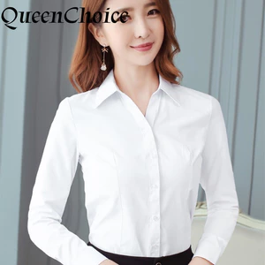 Áo dài tay nữ màu trắng trơn Áo sơ mi nữ công sở Áo sơ mi công sở Áo sơ mi trang trọng