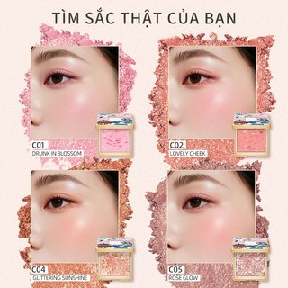 Phấn má hồng CATKIN 10g (Phấn má hồng mặt, Màu sắc tự nhiên, lâu trôi, Phấn má hồng Highlight 2 trong 1)