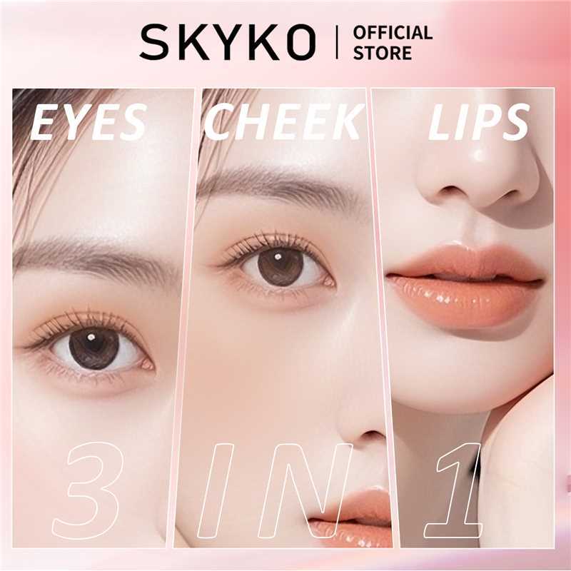 Kem má hồng SKYKO 4 TRONG 1 Màu sắc cao Muti-use Cho Cheek & Môi & Mắt