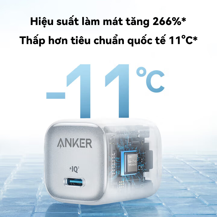 【Bảo hành 18 tháng】  Anker Zolo Củ sạc nhanh PD 30W/20W  GaN PD IQ 3.0 Chân gập gấp gọn tiện lợi Sạc Nhanh Không Nóng 1 cổng Type-C cho iphone A2698/A2699