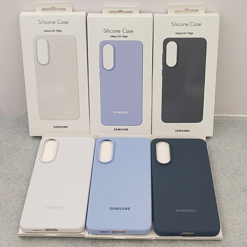 Ốp điện thoại silicon lỏng cảm ứng mềm chính hãng SAMSUNG S25 Edge 5G Vỏ bảo vệ ống kính toàn diện cho Galaxy S25Edge