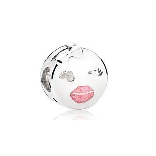 Mặt dây chuyền hình đầu lâu bí ngô hạt tròn 925, lỗ lớn, DIY mới 2025