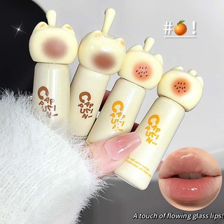 Son Kem Bóng AURA x Cappuvini | Thiết Kế Mèo Dễ Thương • Bóng Nước Sáng Da • Môi Trái Tim • #B-CY36
