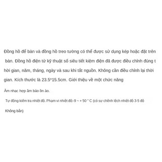 2025 Phong Cách Mới HD Màn Hình Lớn Lịch Vạn Niên Đồng Hồ Điện Tử Đồng Hồ Treo Tường Kỹ Thuật Số Đồng Hồ Để Bàn Đồng Hồ Dạ Quang Tắt Tiếng Phòng Khách