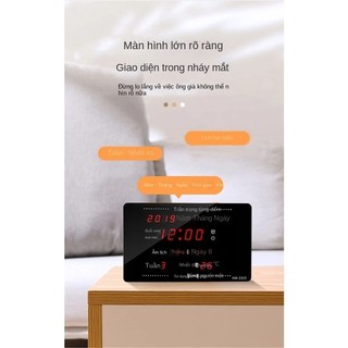 2025 Phong Cách Mới HD Màn Hình Lớn Lịch Vạn Niên Đồng Hồ Điện Tử Đồng Hồ Treo Tường Kỹ Thuật Số Đồng Hồ Để Bàn Đồng Hồ Dạ Quang Tắt Tiếng Phòng Khách