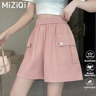 [MIZIQI] Quần Short Cao Cấp Nữ, Quần Ống Rộng Năm Điểm Mùa Hè