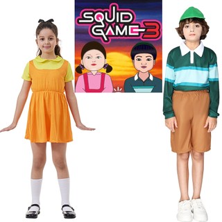 🌟Hàng tồn kho🌟Trẻ Em Hàn Quốc Bé Trai Robot Trang Phục Trẻ Em Tiệc Halloween Trò chơi mực Người máy Cosplay Trang Phục Trường Lễ Hội Sân Khấu Biểu Diễn Trang Phục