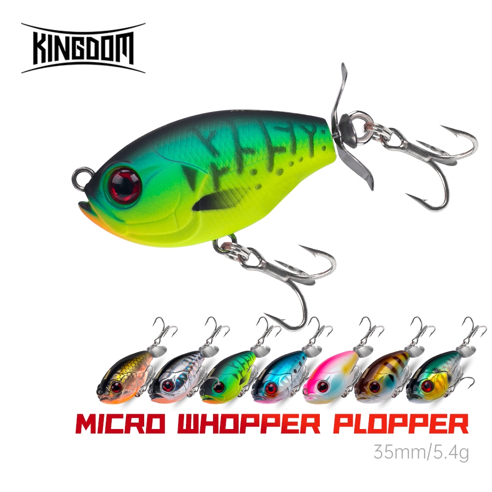 Kingdom Micro Whopper Popper Mồi Câu Cá 35mm 5.4g Nổi Topwater ABS Mồi ...