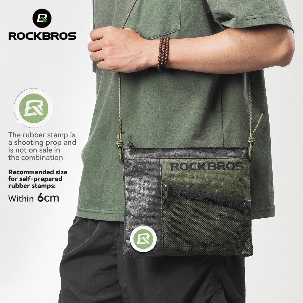 ROCKBROS Túi Xe Đạp Có Thể Tái Chế Chống Thấm Nước Gấp Đeo Ngang Đi Lại Túi Chống Mài Mòn Bền Thể Thao Ngoài Trời