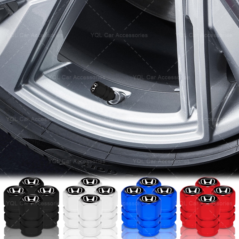 4 Thời Trang Lốp Xe Hơi Chống Bụi Nắp Lớp Lục Giác Bánh Xe Ô Tô Lốp Dành Cho Xe Honda TYPER Civic XR-V HR-V