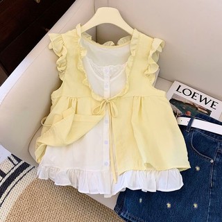 Áo sơ mi ren cổ chữ V form rộng, phong cách Hàn Quốc dành cho nữ