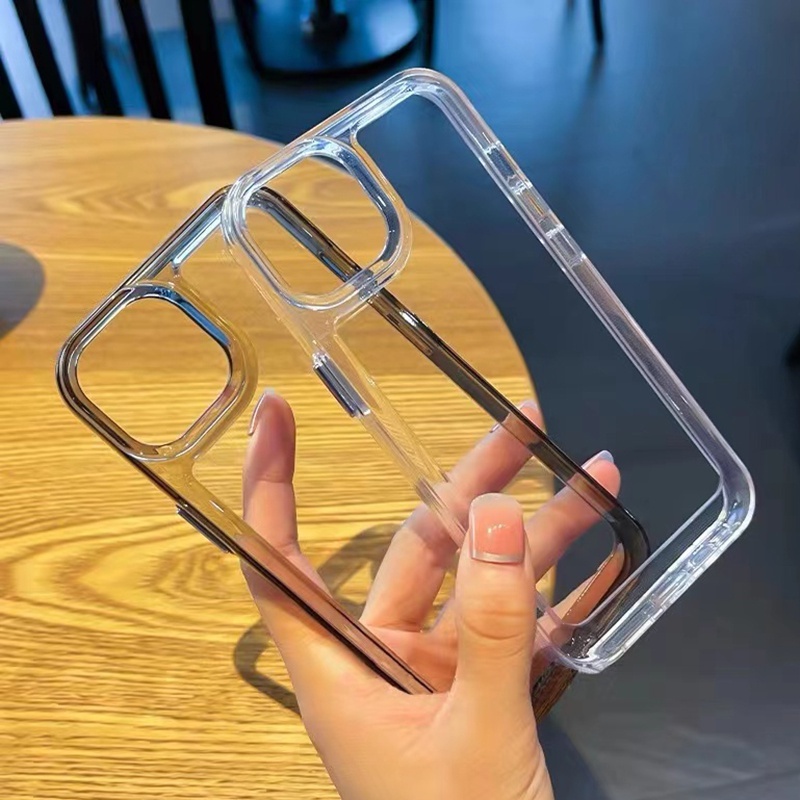 Ốp điện thoại bảo vệ không gian màu đen trong suốt cho iPhone 17 Pro Max 17 Air 16 Plus 15 14 13 12 11 Pro Max Vỏ cứng Acrylic
