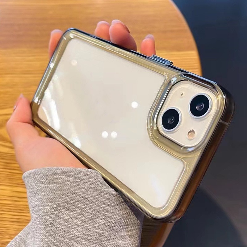 Ốp điện thoại bảo vệ không gian màu đen trong suốt cho iPhone 17 Pro Max 17 Air 16 Plus 15 14 13 12 11 Pro Max Vỏ cứng Acrylic