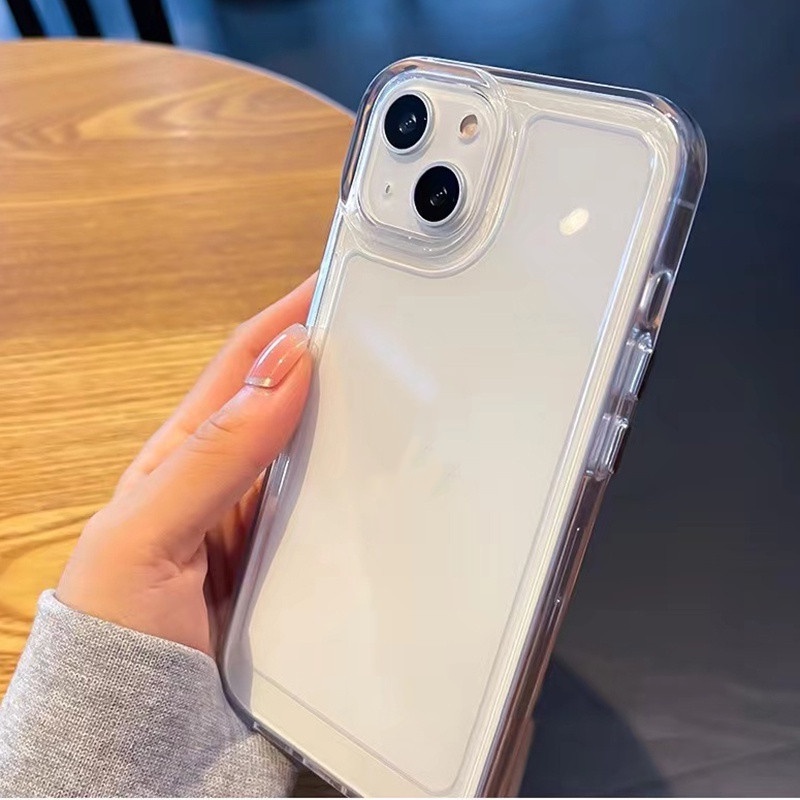 Ốp điện thoại bảo vệ không gian màu đen trong suốt cho iPhone 17 Pro Max 17 Air 16 Plus 15 14 13 12 11 Pro Max Vỏ cứng Acrylic