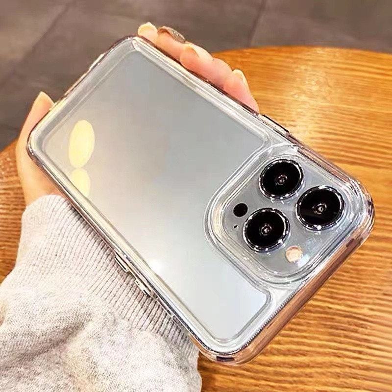 Ốp điện thoại bảo vệ không gian màu đen trong suốt cho iPhone 17 Pro Max 17 Air 16 Plus 15 14 13 12 11 Pro Max Vỏ cứng Acrylic