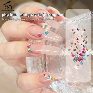 [savemoneyeveryday] 12 Lưới Móng Tay Kim Cương Giả Mặt Sau Phẳng Làm Đẹp Móng Tay Diy Trang Trí 3d Làm Móng Tay Nghệ Thuật Trang Trí Cho Bé Gái [vn]