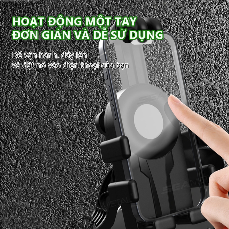 Giá đỡ điện thoại xe máy SEAMETAL GPS chống sốc, giá đỡ điện thoại thông minh và gương chiếu hậu, giá đỡ túi khí, giá đỡ giảm xóc