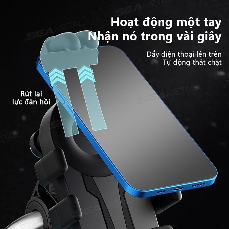 Giá đỡ điện thoại xe máy SEAMETAL GPS chống sốc, giá đỡ điện thoại thông minh và gương chiếu hậu, giá đỡ túi khí, giá đỡ giảm xóc