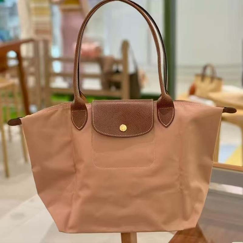 War Horse Trà mới Màu hồng Túi đeo vai đơn nữ Túi Tote Nylon