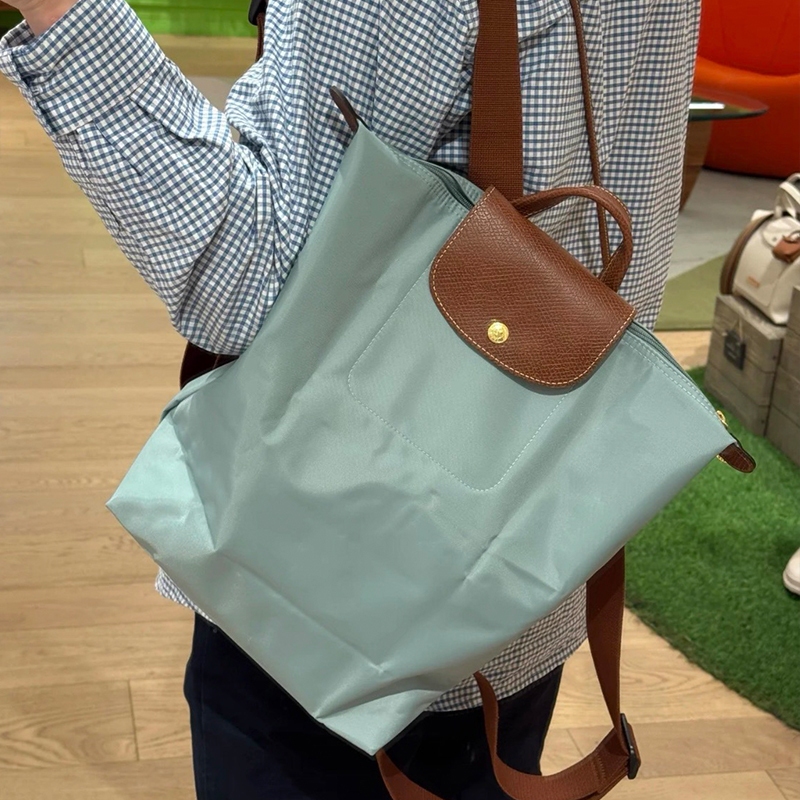 War Horse Túi đeo vai đơn màu mới dành cho nữ Túi Tote Nylon Celadon