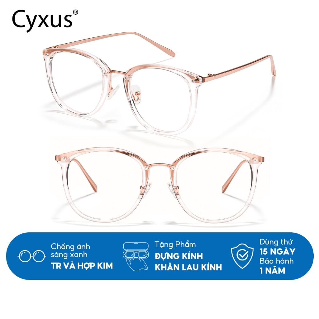 Cyxus Kính Chống Ánh Sáng Xanh Cho Máy Tính Gọng TR90 Giảm Mỏi Mắt Bảo Vệ Mắt Khỏi Tia UV Cho Nam Nữ 8169