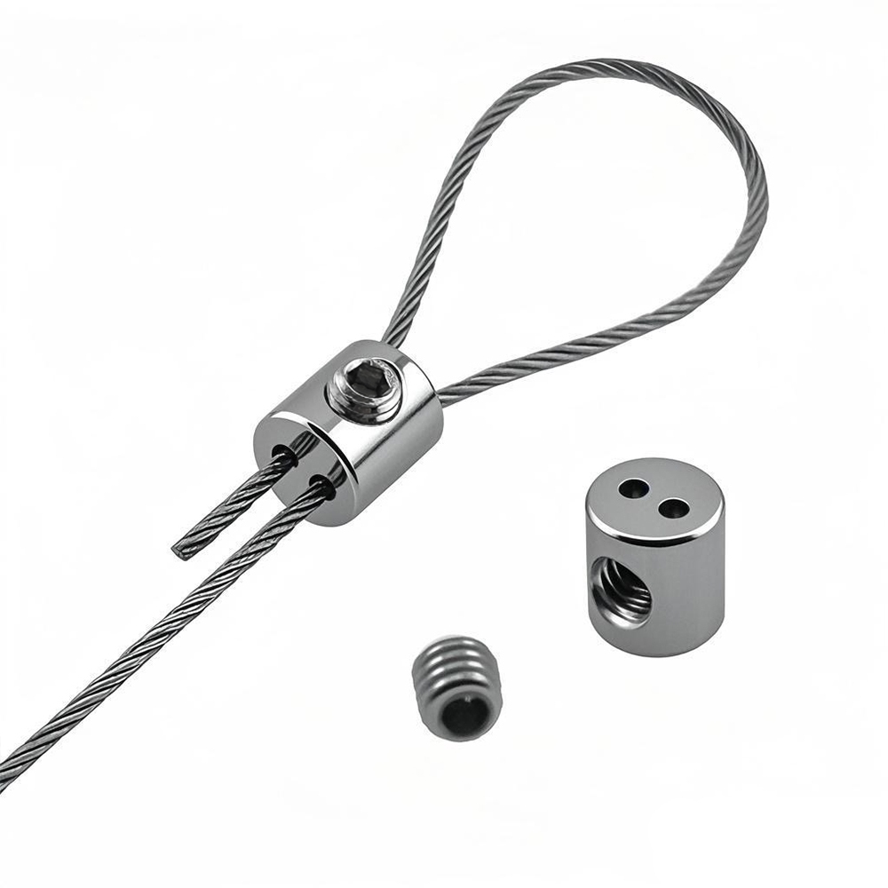 5-20 Chiếc 1-2 Mm Dây Thép Kẹp Có Thể Điều Chỉnh Treo Dây Kẹp Đôi Lỗ Chủ Đề Locker Cáp Sửa Khóa Phụ Kiện